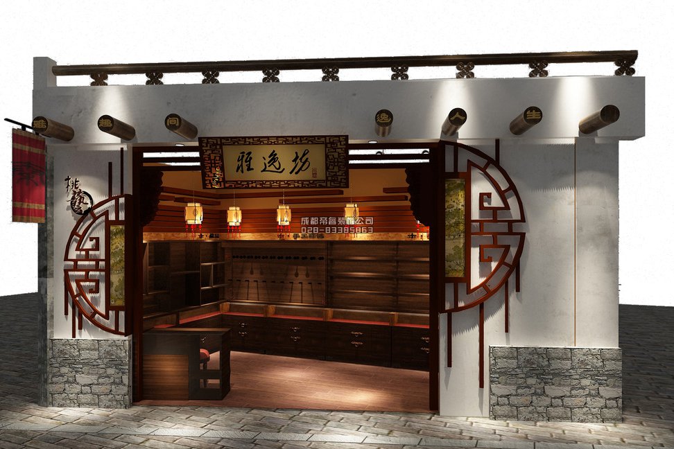 成都古玩店铺门头怎样装修设计才好？